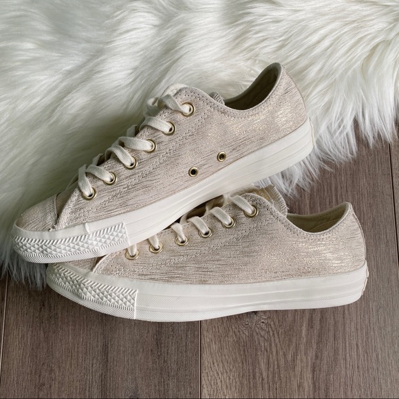 NWT Converse Ctas Presious Metal Suede Lo - Picture 7 of 8